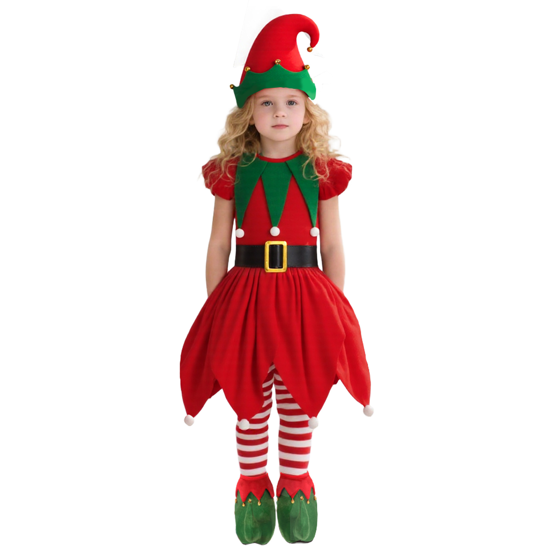 Elf Costume Christmas - Girls Christmas Green Elf Costumes Santa