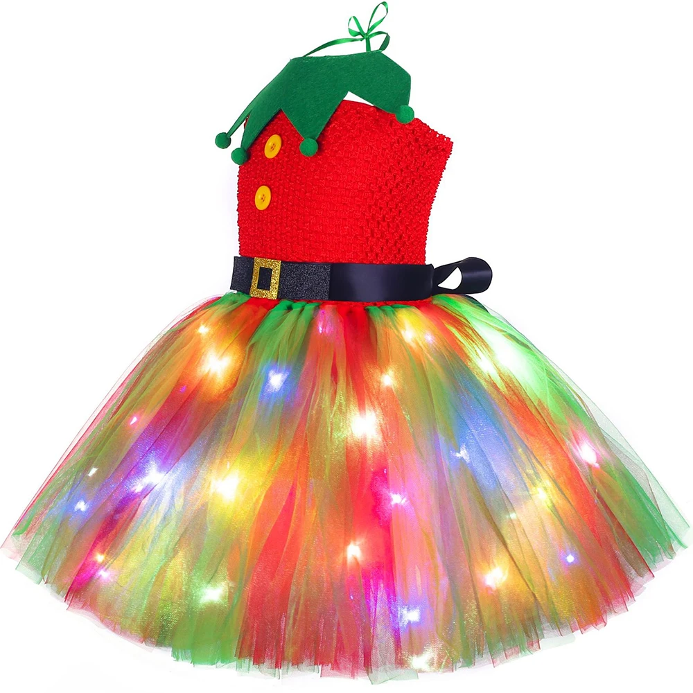 Christmas Tutu Dress Red Green - огляд і ціна Elf Costume Christmas