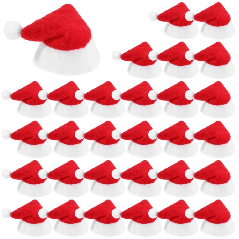 NEW 30 PCS Mini Christmas Sant - огляд і ціна Santa Hat Plush