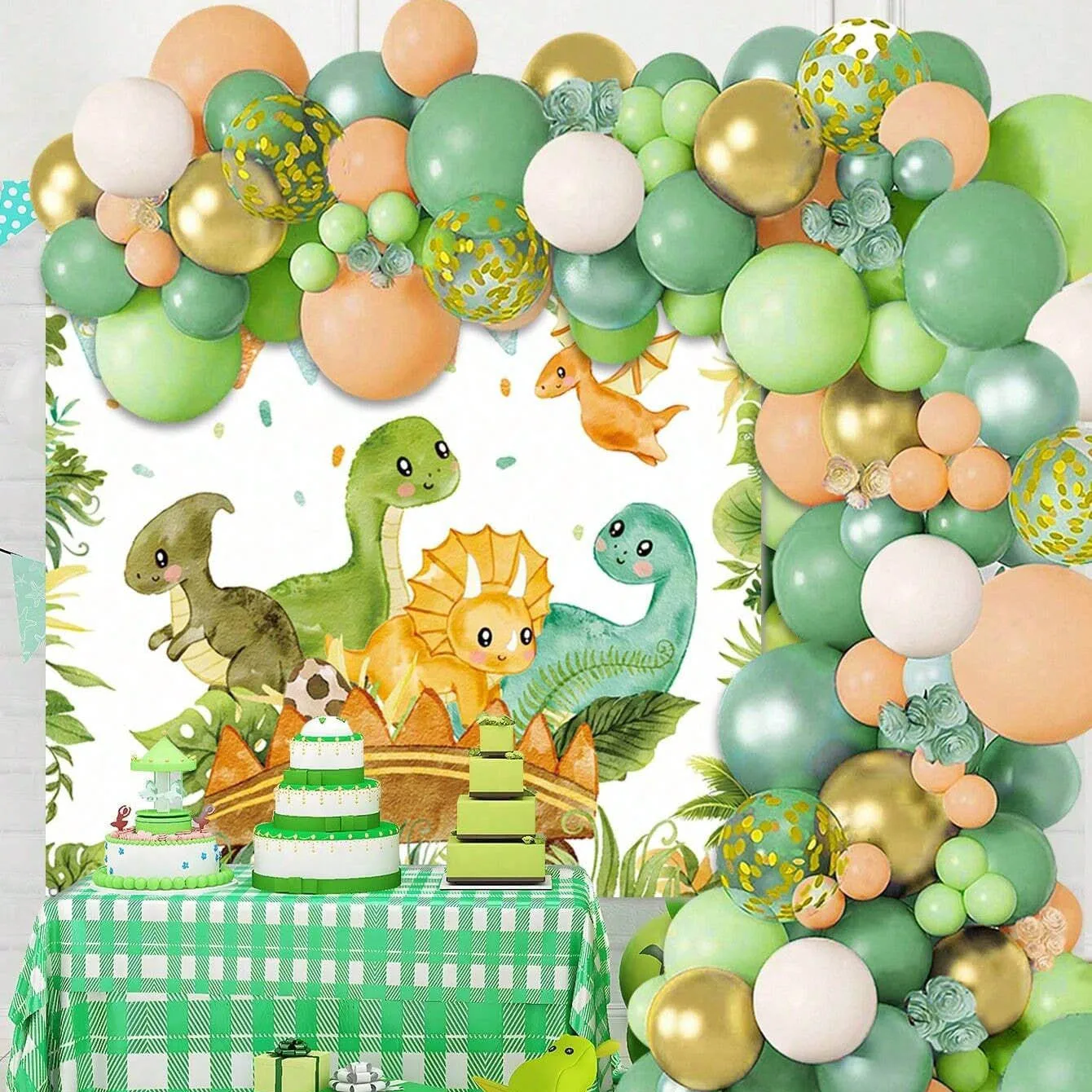 Dinosaur Balloon Set Arch for  - огляд і ціна Tinsel Garland Decoration