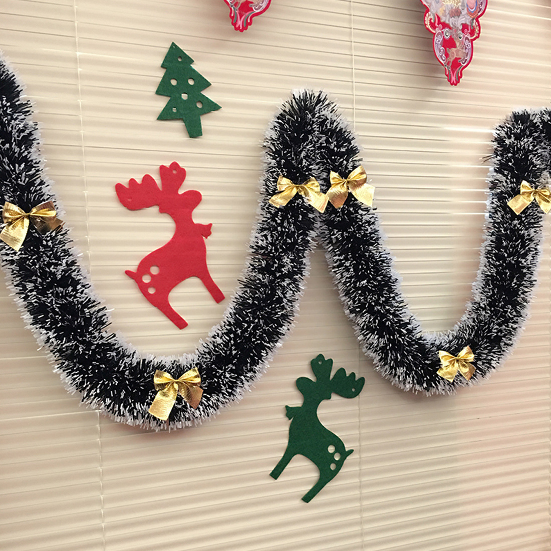 1/3/5PCS 2M Metallic Green Whi - огляд і ціна Tinsel Garland Decoration
