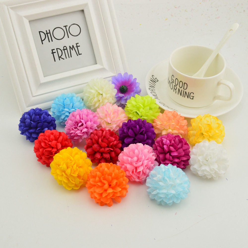 200PCS 5CM Silk Chrysanthemum  - огляд і ціна Christmas Wreath Fake